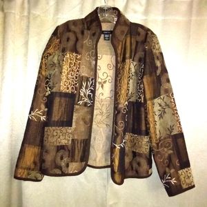Kaktus Open Front Autumn Tones Jacket Size L